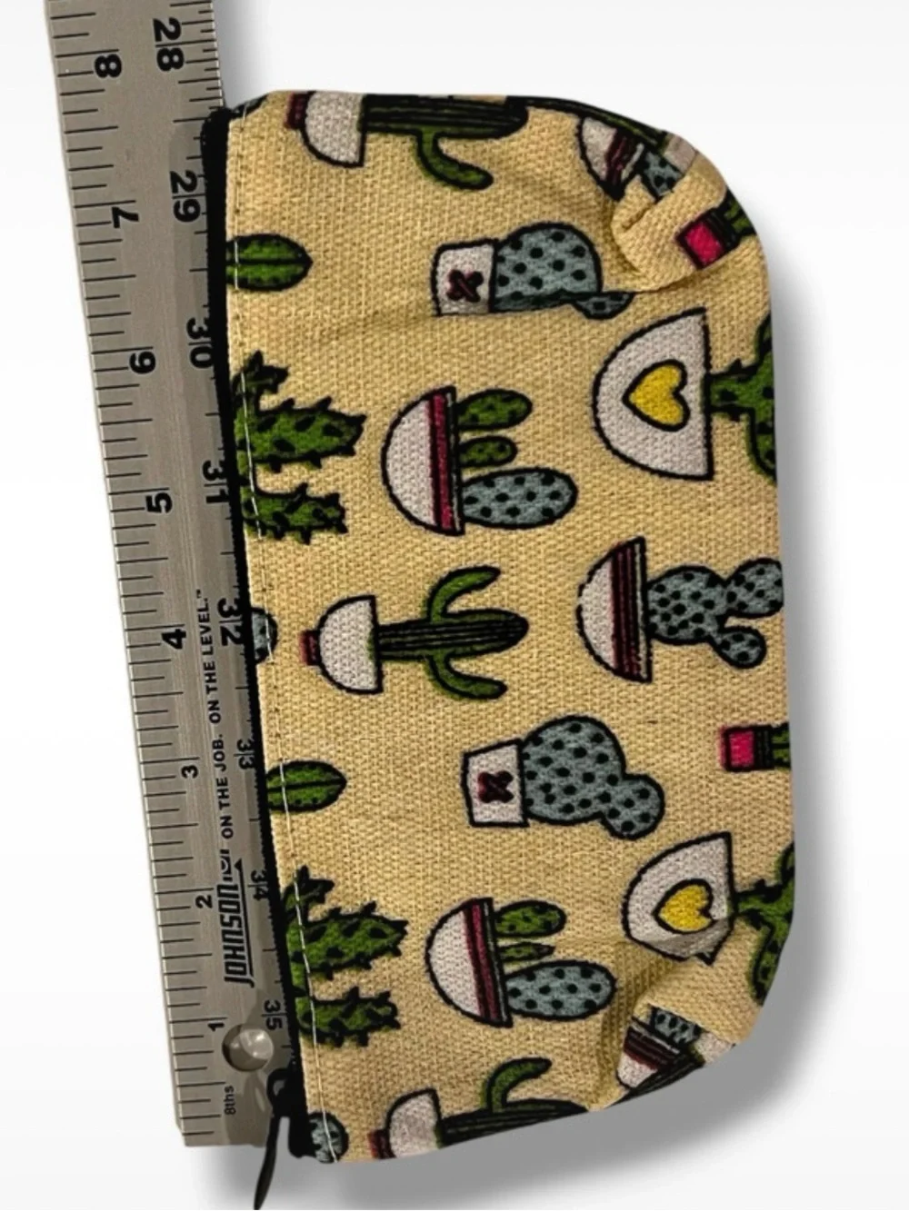 NEW -Set of 3 Coordinating cosmetic pencil pouches Cactus Canvas D-7